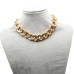 Caten in alluminio oro maglie piatta grandi 25x19 mm conf. 50 cm