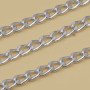 Catena alluminio argento piatta 6.5x4.4 mm conf. 1 mt