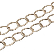 Catena alluminio oro ondulata diamantata 24x17 mm conf. 50 cm