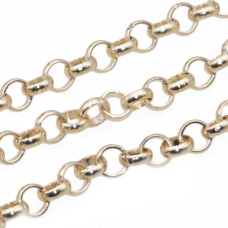 Catena alluminio rolò 8 mm oro conf. 1 mt Catena alluminio rolò 8 mm oro conf. 1 mt