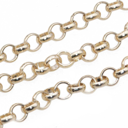 Catena alluminio rolò 8 mm oro conf. 1 mt