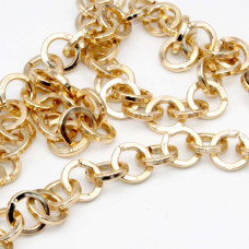 Catena alluminio tonda oro 11.5 mm conf. da 50 cm