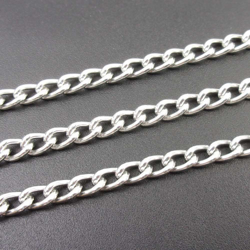 Catena in alluminio maglia 4.7x3.4 pacco 1 mt