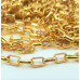 Catena in alluminio oro ovale 11x6,5 mm pacco 1 metro