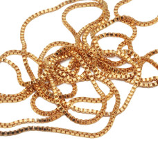 Catena in alluminio oro veneziana 2,5 mm pacco 1 metro
