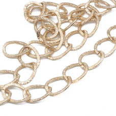 Catena in alluminio piatta diamantata 20x15 mm conf. 50 cm