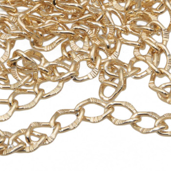 Catena in alluminio rombo intagliato 12.5x9 mm cof. 1 mt