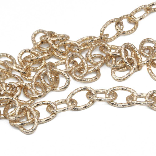 Catene in alluminio oro ovale diamantata 18.512.5 mm conf. 50 cm