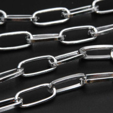 Catene in alluminio ovale 19x8 mm argento 50 cm Catene in alluminio ovale 19x8 mm argento 50 cm