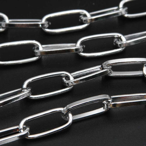Catene in alluminio ovale 19x8 mm argento 50 cm