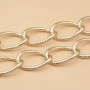 Catena in alluminio oro 28x17.5 mm conf. 50 cm