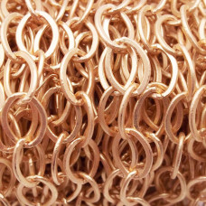 Catena in ottone oro maglia ovale 12x8 mm 50 ct
