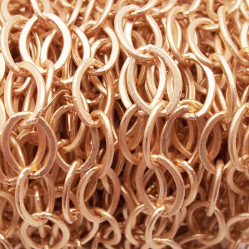 Catena in ottone oro maglia ovale 12x8 mm 50 ct