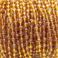 Catena rosario cristalli ambra 2.7 mm pacco da 50 cm