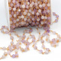 Catena oro con pietre dure ametista lavanda pacco 20 cm