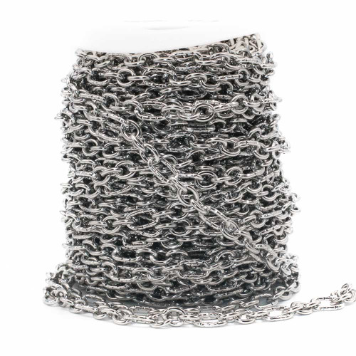 Rorolo 10 mt Catena in acciaio maglie ovali alternate 14x8 mm 9.5x7.5 mm 
