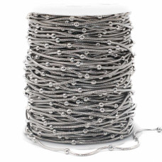 Rotolo 10 mt Catene acciaio serpentina palline 3.3 mm Rotolo 10 mt Catene acciaio serpentina palline 3.3 mm