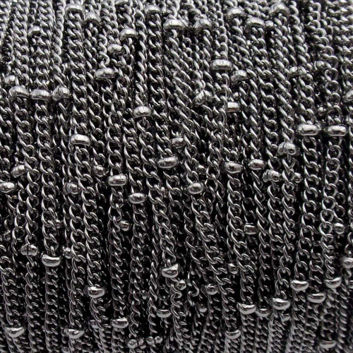 Catena pallina maglia schiacciata 1.4 mm 1 mt
