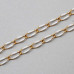 Catena acciaio oro smaltata bianca 10x4 mm conf. 50 cm