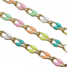 Catena rame smaltata colorata 18 kt gold plated 50 cm Catena rame smaltata colorata 18 kt gold plated 50 cm