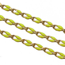 Catena rame smaltata gialla 18 kt gold plated 50 cm