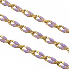 Catena rame smaltata lilla 18 kt gold plated 50 cm Catena rame smaltata lilla 18 kt gold plated 50 cm