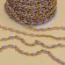 Catena rame smaltata lilla 18 kt gold plated 50 cm