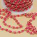 Catena rame smaltata rosa 18 kt gold plated 50 cm