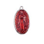 Charms religiosi rosso e argento 24.2x14 mm 1 pezzo