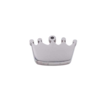 Pacco ingrosso Charms in acciaio coroncina 12x9 mm pacco 10 pz