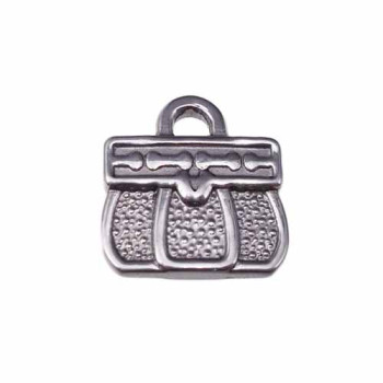 charms borsetta 3d in acciaio 16.6 mm pacco 1 pezzo