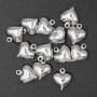 Charms in acciaio cuore 10 mm conf. 4 pz