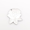 Pacco ingrosso charms rosa 14.8x12 mm 10 pezzi