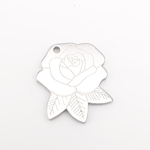 Pacco ingrosso charms rosa 14.8x12 mm 10 pezzi