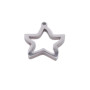 Charms in acciaio stella 13.6x11.5 mm pacco 1 pz