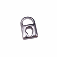 charms lucchetto 3d in acciaio 14.8 mm pacco 1 pezzo