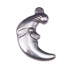 charms luna 3d in acciaio 20 mm pacco 1 pezzo