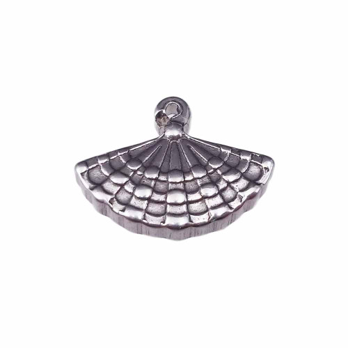charms ventaglio 3D in acciaio 16 mm pacco 1 pezzo
