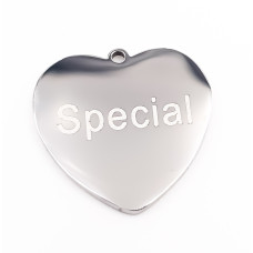 Charms acciaio cuore Special doppia lucidatura 1 pz
