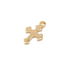 Charms acciaio oro croce 11.8 mm 5 pz Charms acciaio oro croce 11.8 mm 5 pz