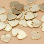 Charms acciaio oro cuore 13 mm 5 pz