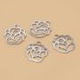 Charms acciaio rosa 13 mm 10 pz