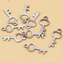 Charms in acciaio chiave 15.5 mm 10 pz