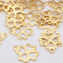 Charms quadrifoglio oro in acciaio 12 mm 5 pz