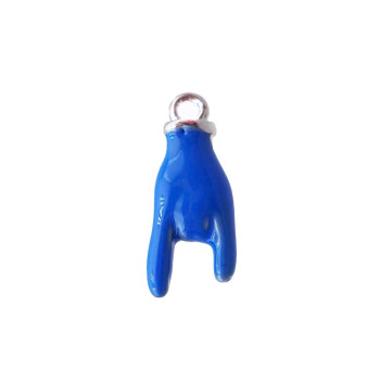 Charms smaltato mano cornetto porta fortuna 15 mm pacco 1 pezzo