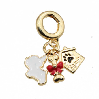 Charms a grappolo oro mio cucciolo 26 mm conf. 1 pz