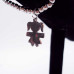 Charms acciaio bimba con strass 20x14.6 mm pacco 1 pz