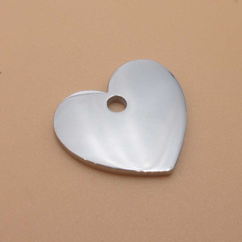 Charms acciaio cuore 14x15 mm pacco 2 pz