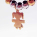 10 pezzi Charms acciaio bimba oro 16x10 mm 