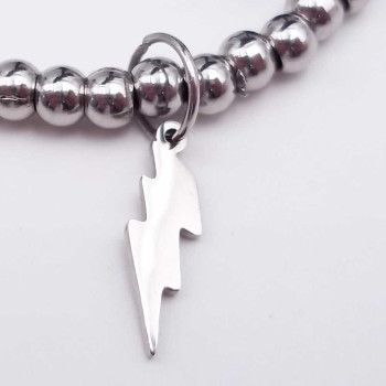 Charms acciaio fulmine 15.5 mm pacco 1 pz